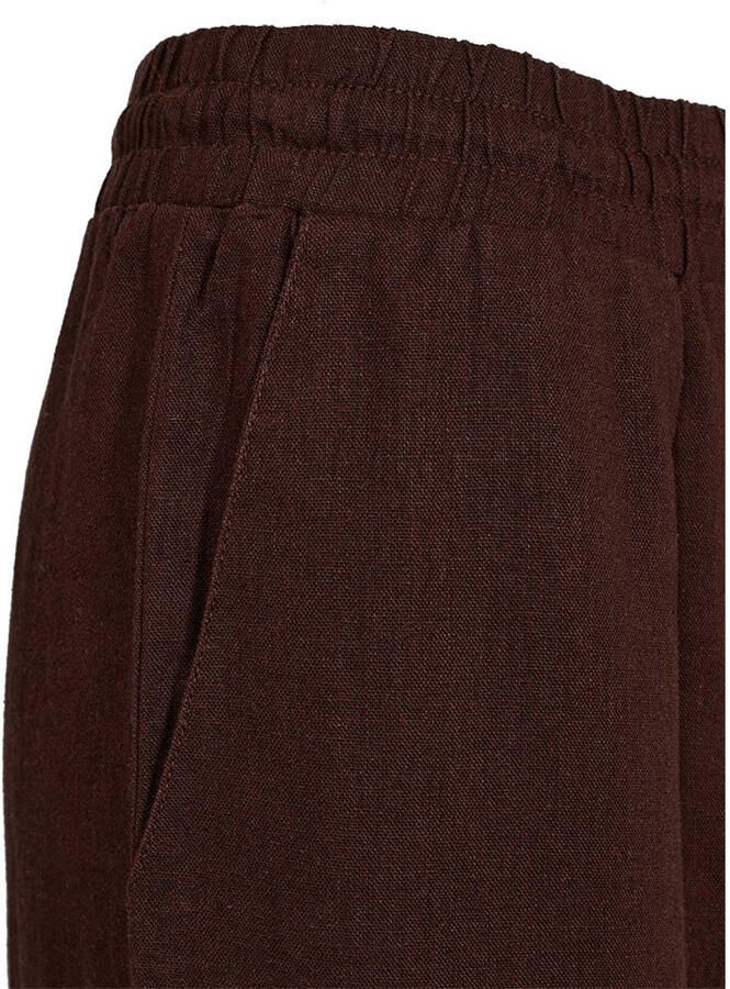 FREEQUENT wide leg regular waist broek met linnen - Foto 2