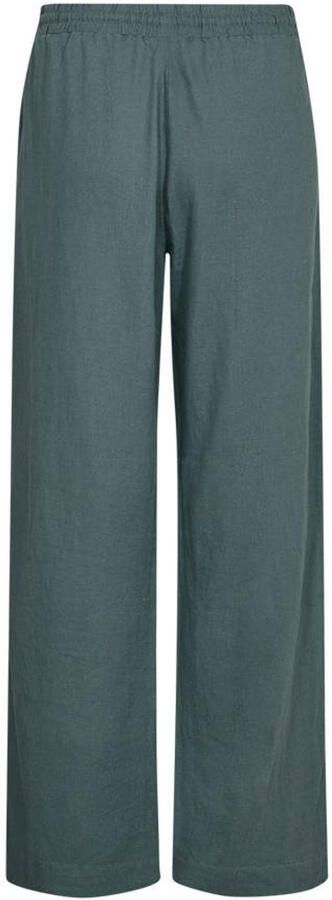 FREEQUENT wide leg regular waist broek met linnen