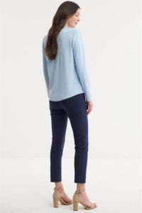 FREEQUENT straight fit broek donkerblauw