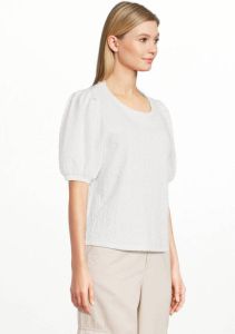 FREEQUENT top FQMALLE van gerecycled polyester offwhite