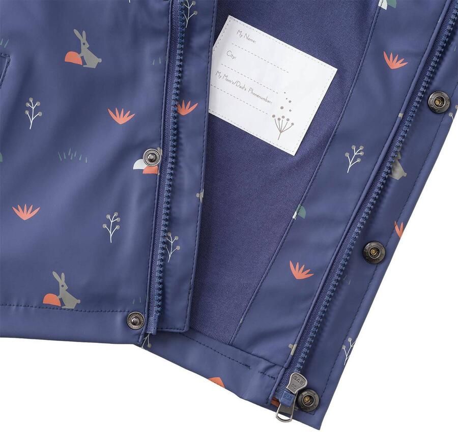 Fresk regenjas van polyester blauw All over print 110
