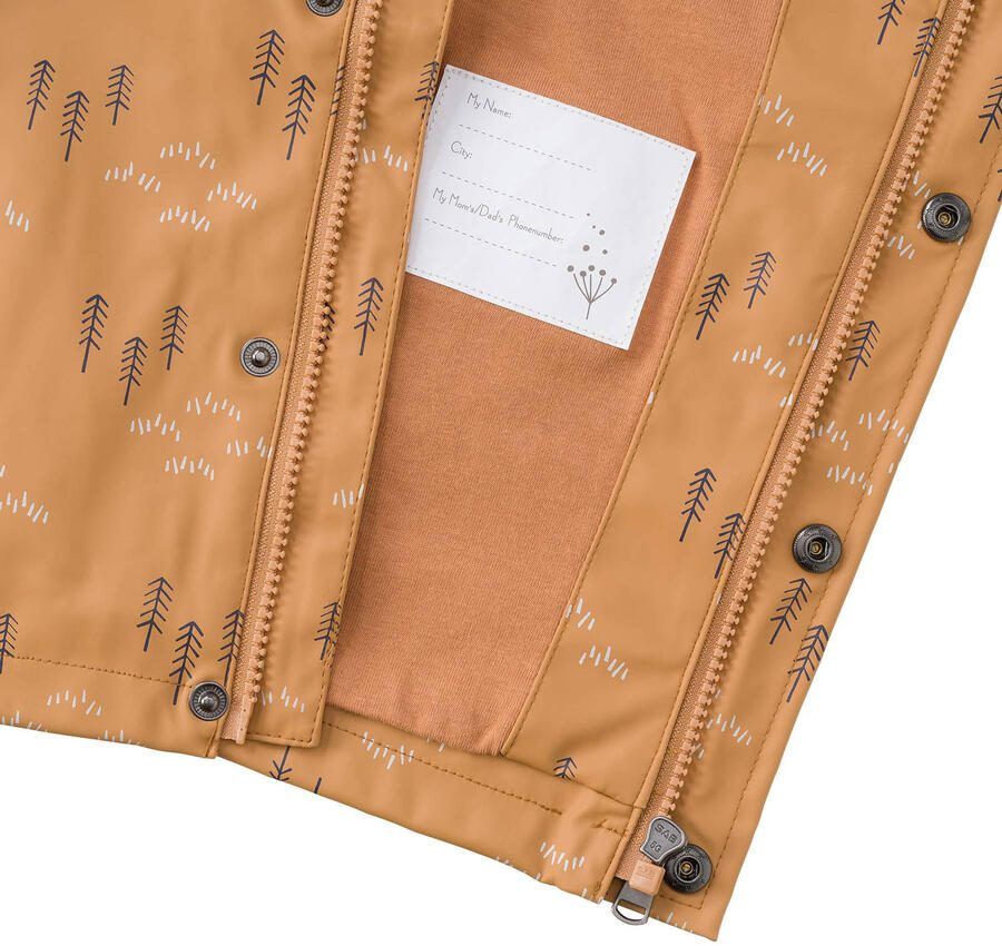 Fresk regenjas van polyester oker Geel Blad 104 | Regenjas van