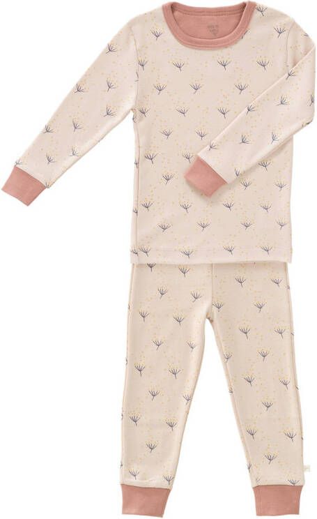 Fresk pyjama Dandelion roze Meisjes Biologisch katoen Ronde hals All over print 104