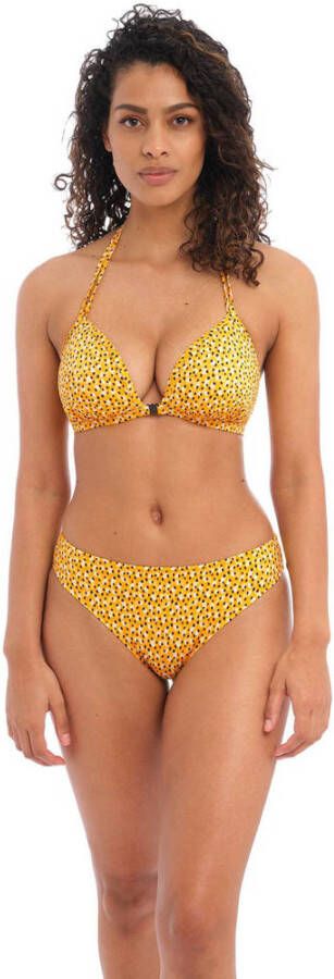 Freya bikinibroekje Cala Palma met all over print geel zwart