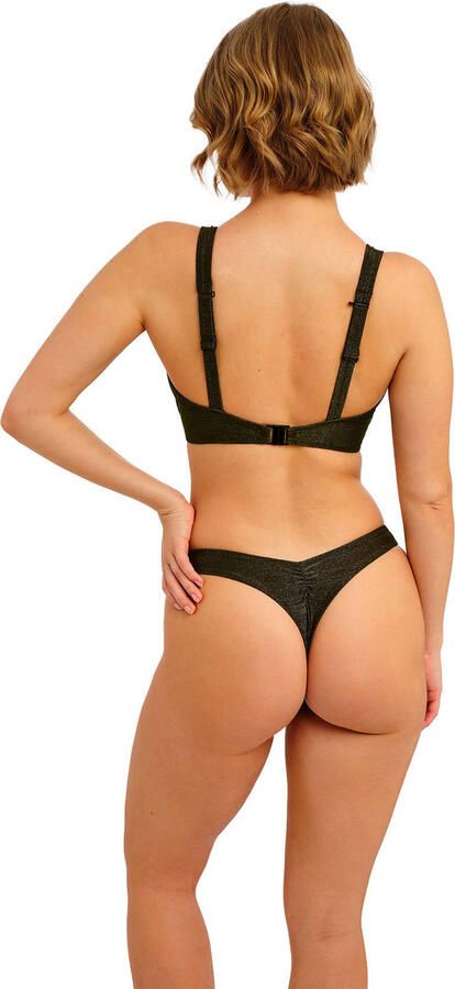 Freya niet-voorgevormde beugel bikinitop Arizona Wave met lurex zwart