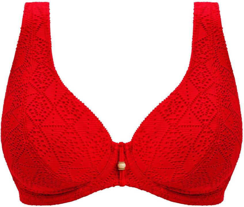 Freya niet-voorgevormde crochet beugel bikinitop Nomad Nights rood