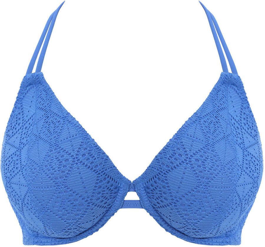 Freya niet-voorgevormde crochet halter bikinitop Nomad Nights blauw - Foto 2