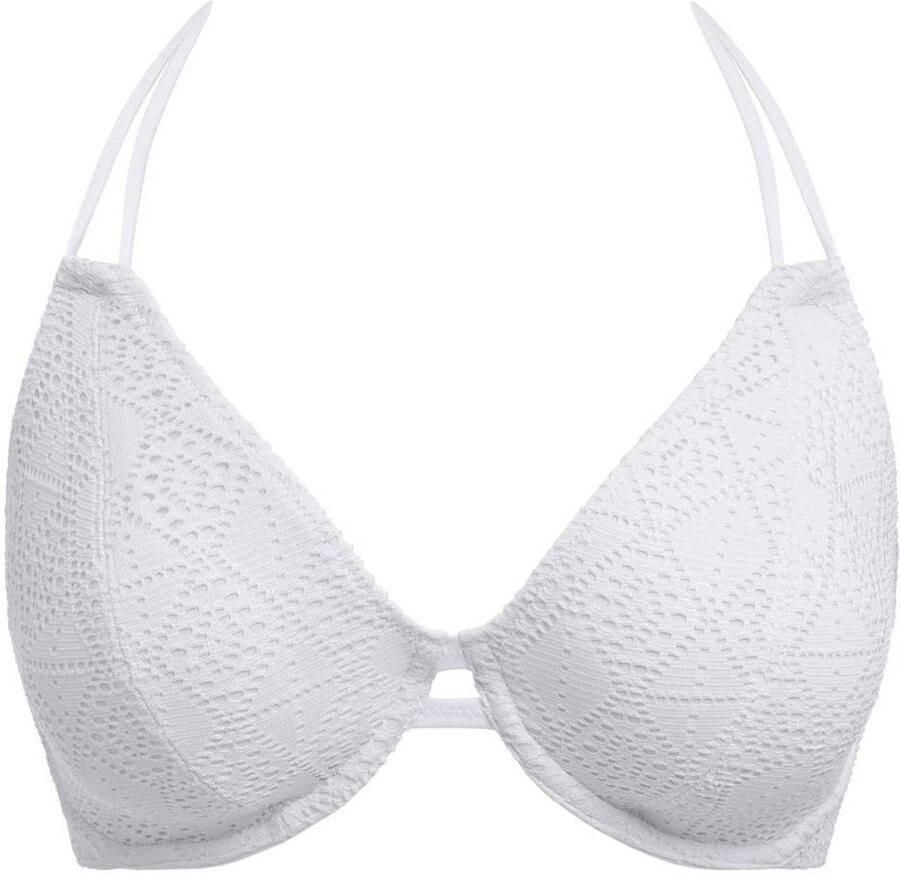 Freya niet-voorgevormde crochet halter bikinitop Nomad Nights wit