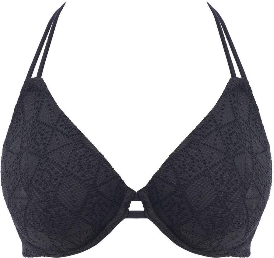 Freya niet-voorgevormde crochet halter bikinitop Nomad Nights zwart - Foto 2