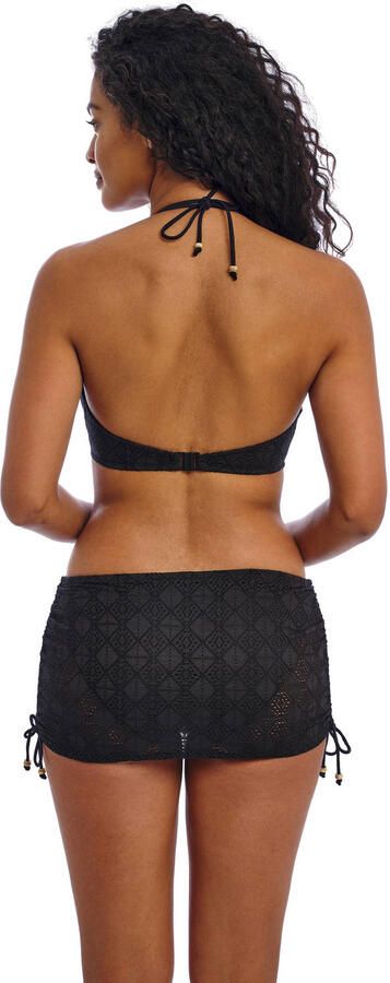 Freya niet-voorgevormde crochet halter bikinitop Nomad Nights zwart