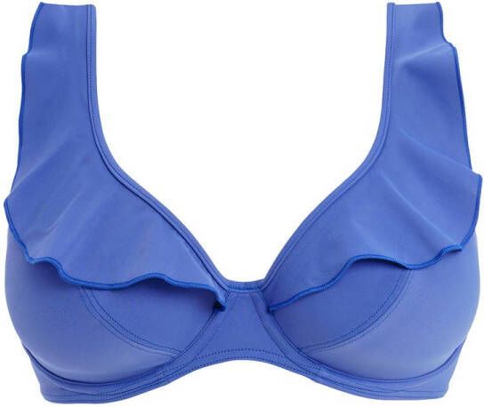 Freya niet-voorgevormde beugel bikinitop Jewel Cove met ruches blauw - Foto 2