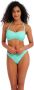 Freya voorgevormde strapless bandeau bikinitop Ibiza Waves met textuur turquoise - Thumbnail 1