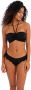 Freya voorgevormde strapless bandeau bikinitop Jewel Cove zwart - Thumbnail 1