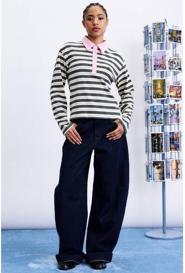 FRNCH barrel jeans dark blue denim - Foto 3
