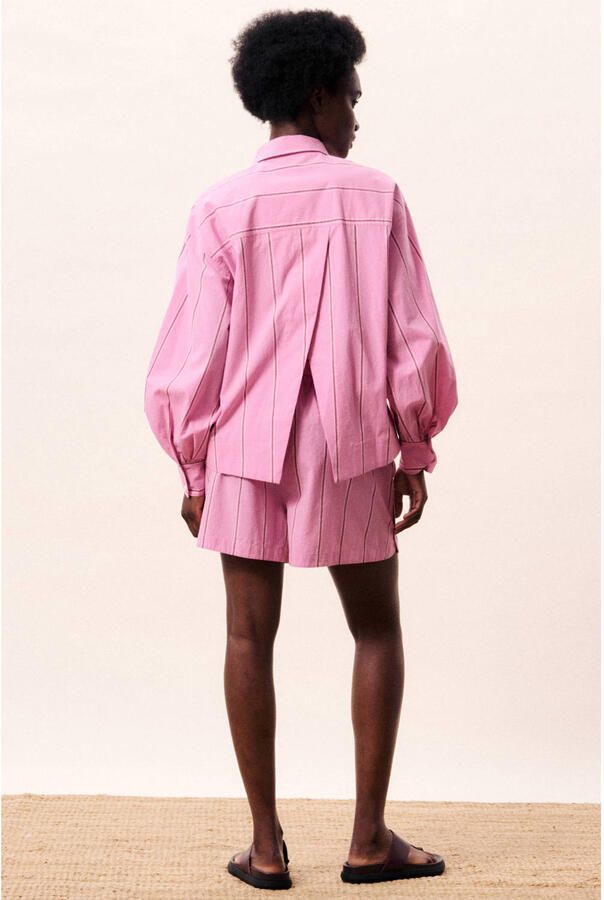 FRNCH gestreepte blouse roze - Foto 2