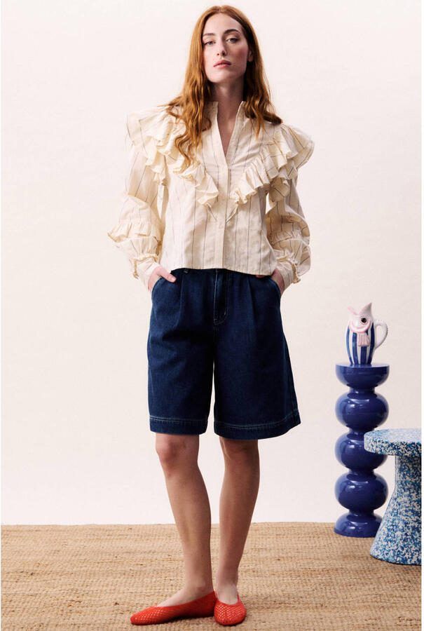 FRNCH high waist dark blue denim - Foto 2