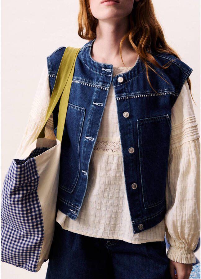 FRNCH jas dark blue denim