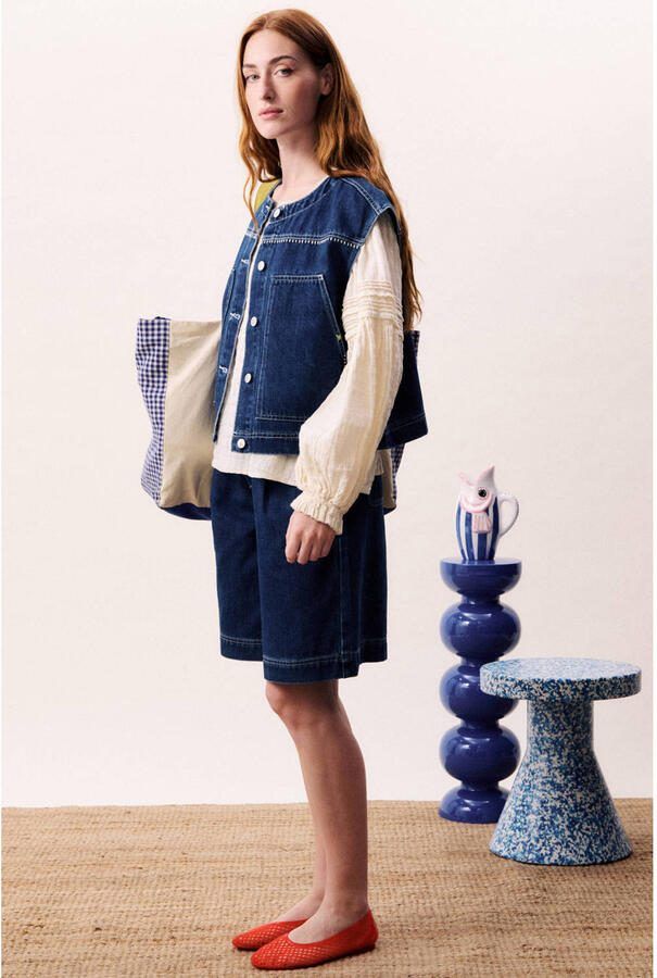 FRNCH jas dark blue denim - Foto 3
