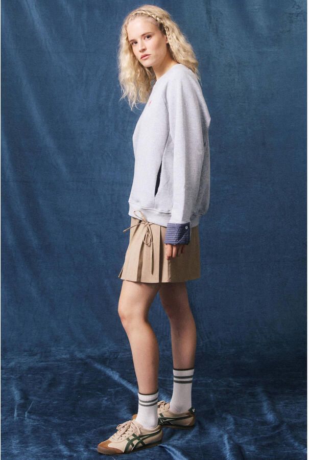FRNCH katoenen sweater met backprint grijs - Foto 3