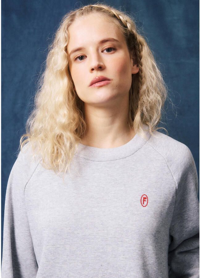 FRNCH katoenen sweater met backprint grijs - Foto 2