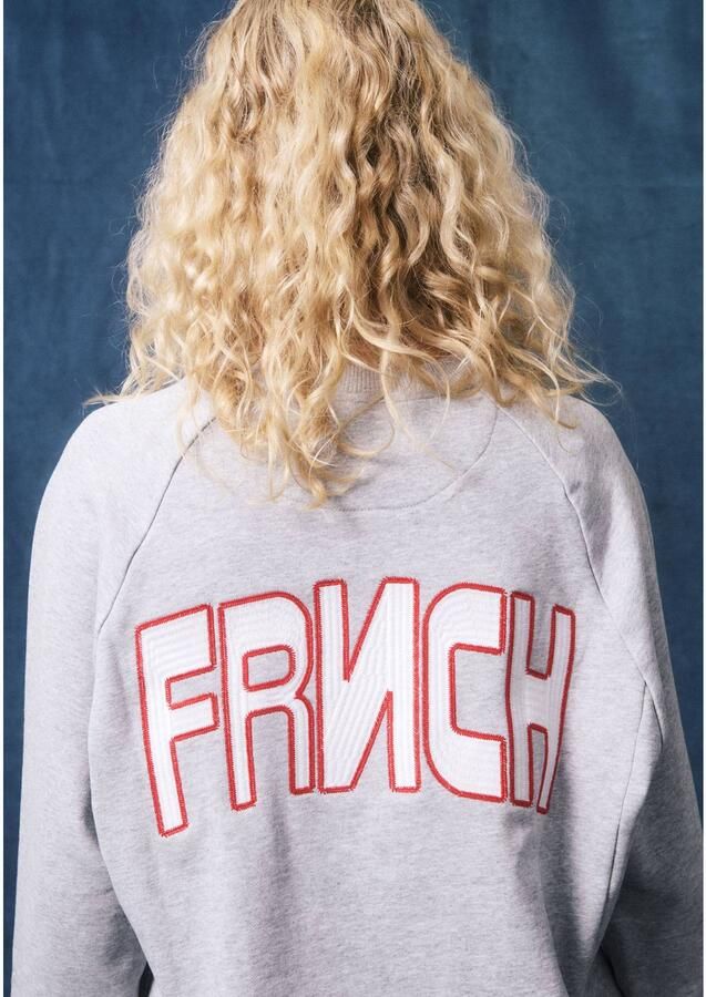 FRNCH katoenen sweater met backprint grijs - Foto 2