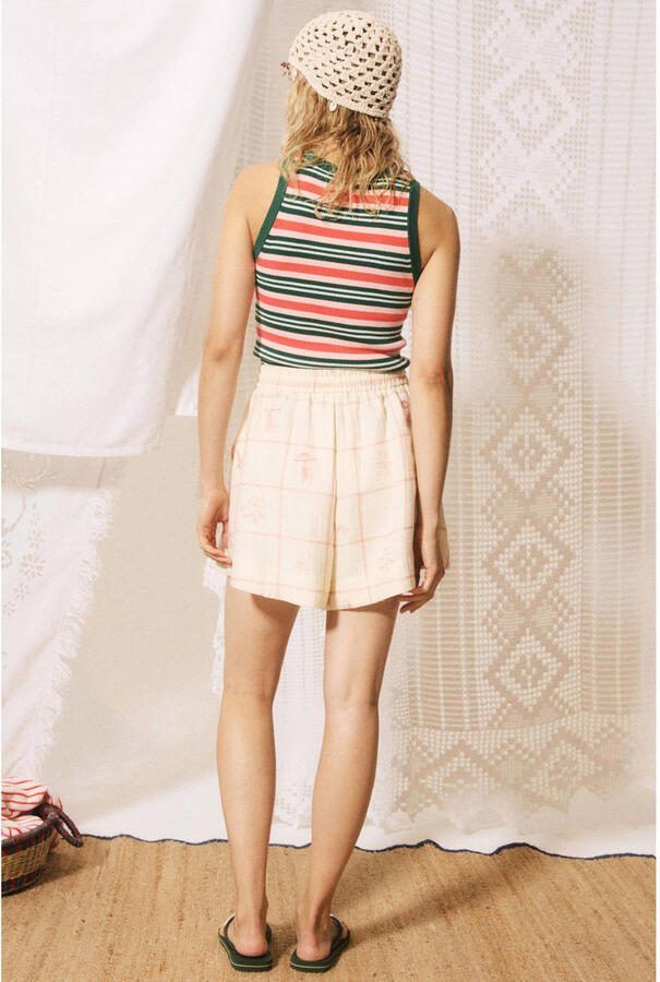 FRNCH loose fit casual short met print ecru - Foto 3