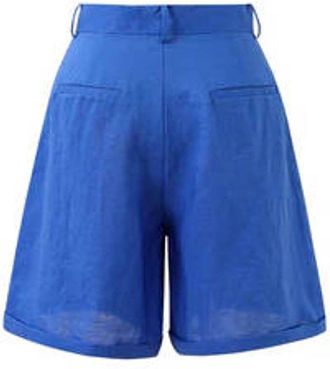 FRNCH ramie loose fit bermuda short blauw - Foto 2