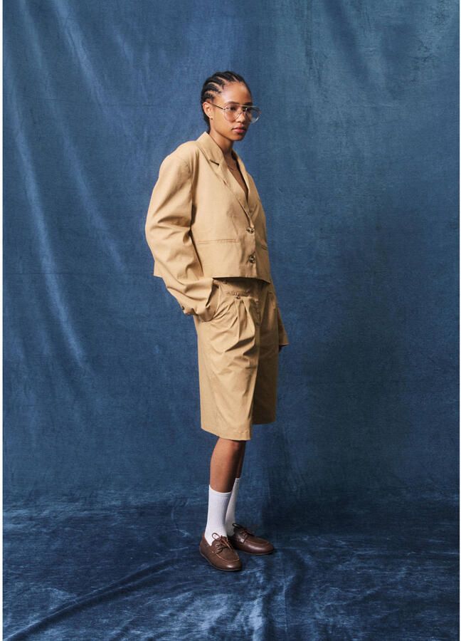 FRNCH straight leg bermuda short camel - Foto 2