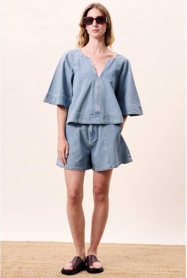 FRNCH top light blue denim - Foto 3