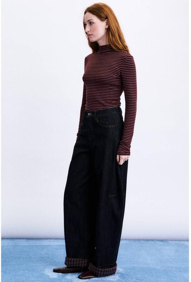 FRNCH wide leg jeans donkerblauw denim - Foto 2