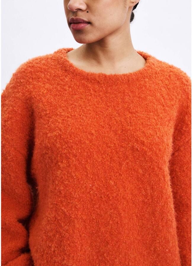 FRNCH wollen gebreide trui oranje - Foto 2