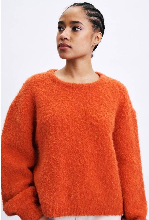FRNCH wollen gebreide trui oranje