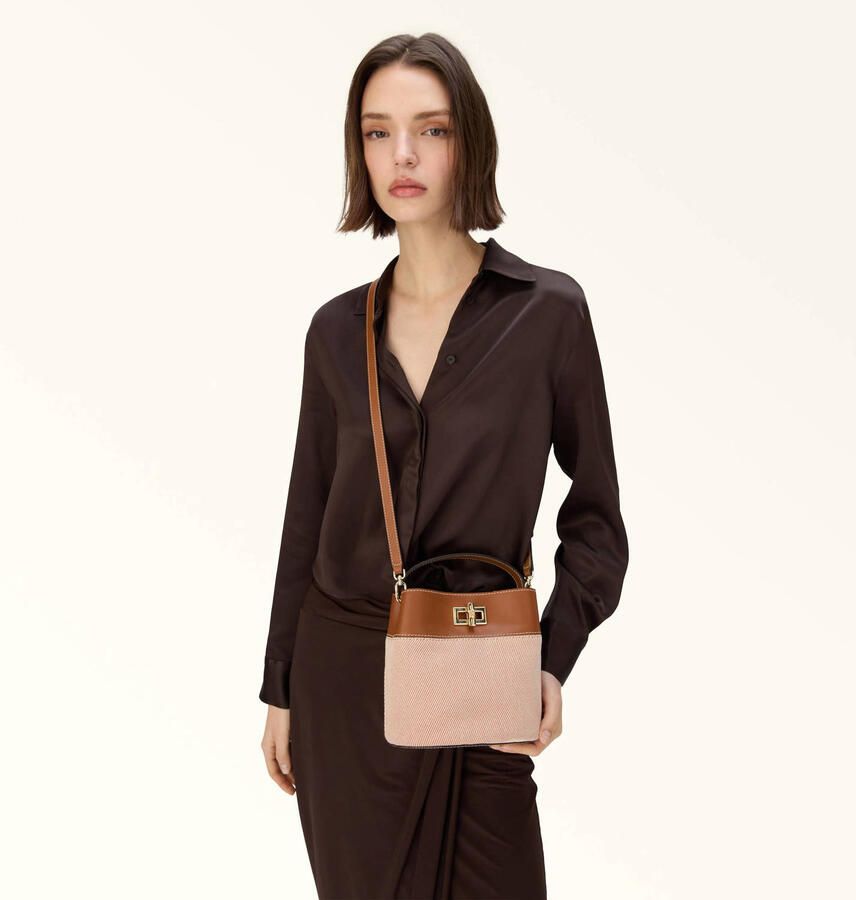Furla crossbody tas Amelia beige cognac