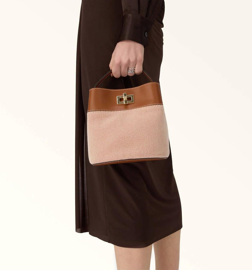 Furla crossbody tas Amelia beige cognac - Foto 3