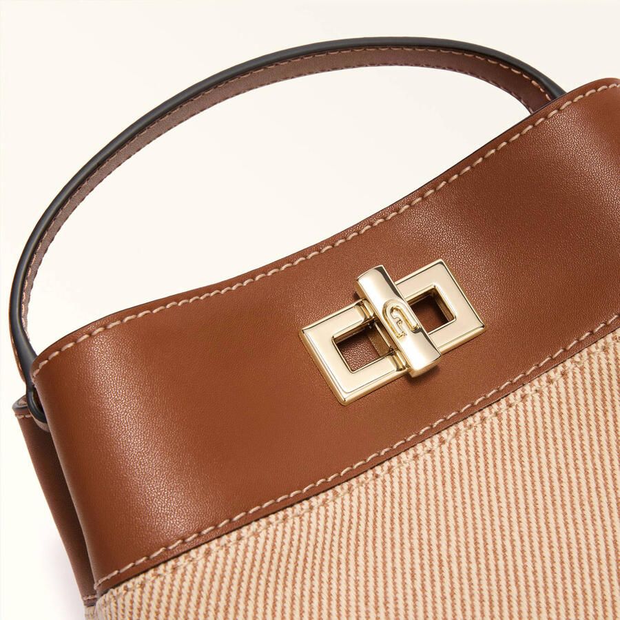 Furla crossbody tas Amelia beige cognac - Foto 2