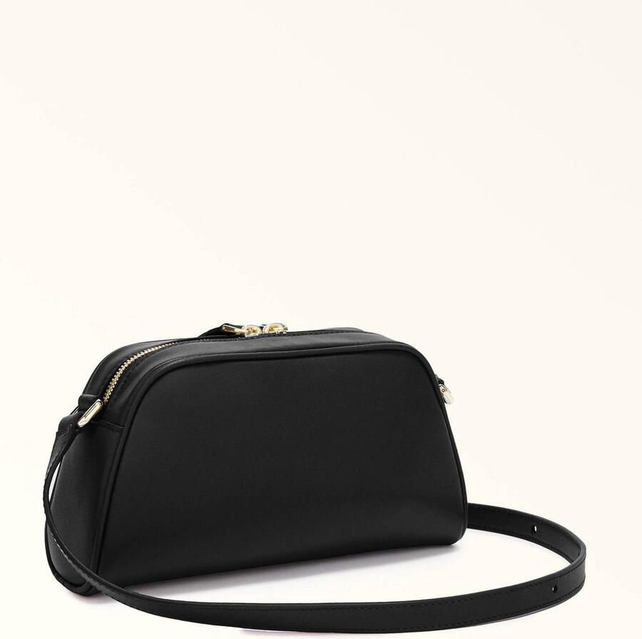 Furla Zwarte Mini Crossbody Tas met Gouden Cilinder Black Dames - Foto 2