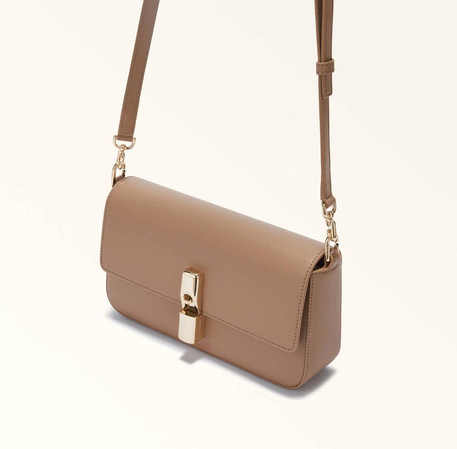 Furla leren crossbody tas Iride S beige - Foto 3