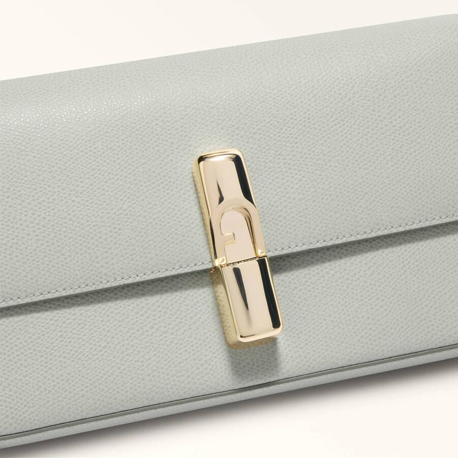 Furla leren crossbody tas Iride S lichtgrijs