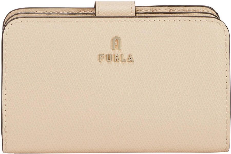 Furla leren portemonnee Camelia Compact M poederroze