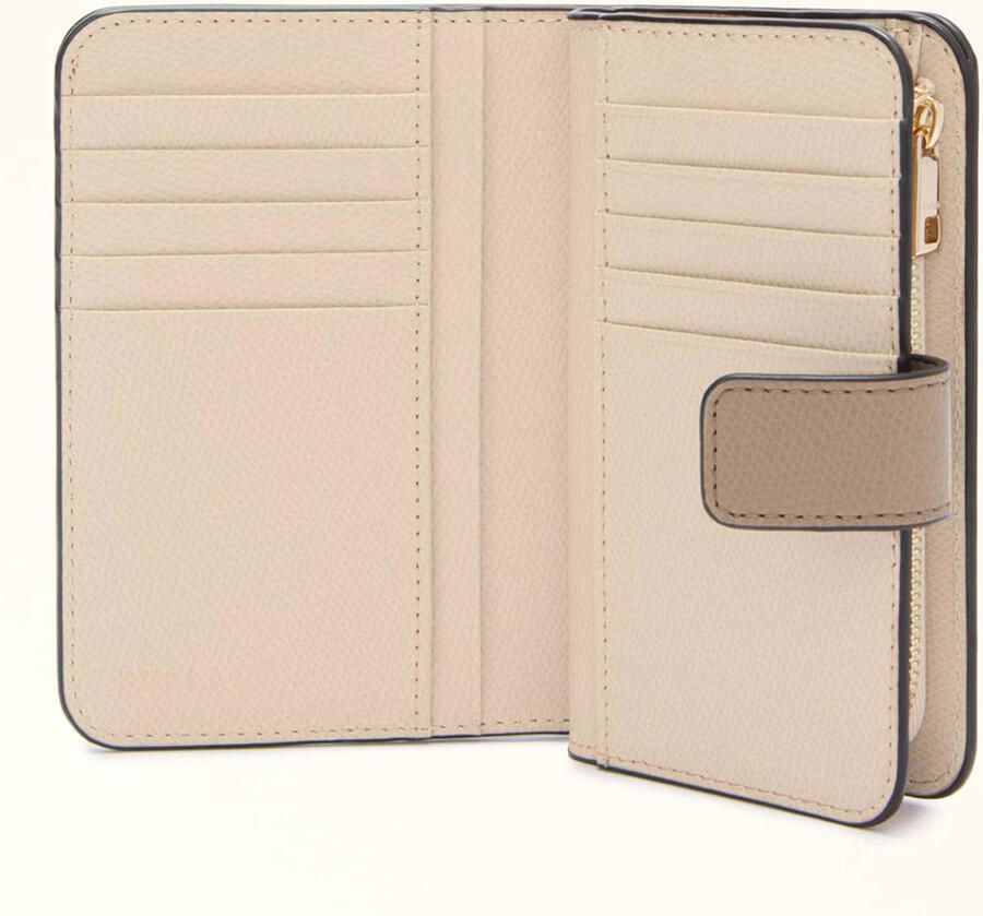 Furla leren portemonnee Camelia Compact M taupe - Foto 2