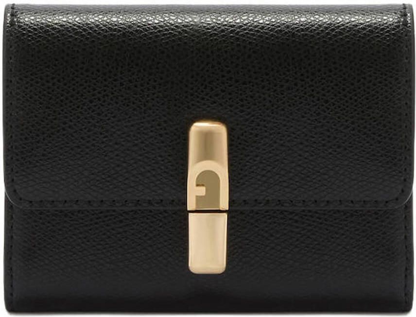 Furla leren portemonnee Iride S zwart