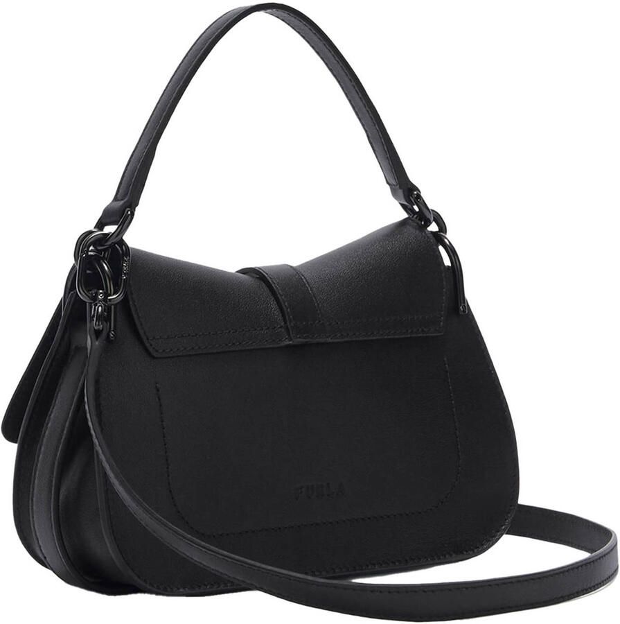 Furla Zwarte leren handtas met afneembaar handvat en schouderriem Black Dames - Foto 3
