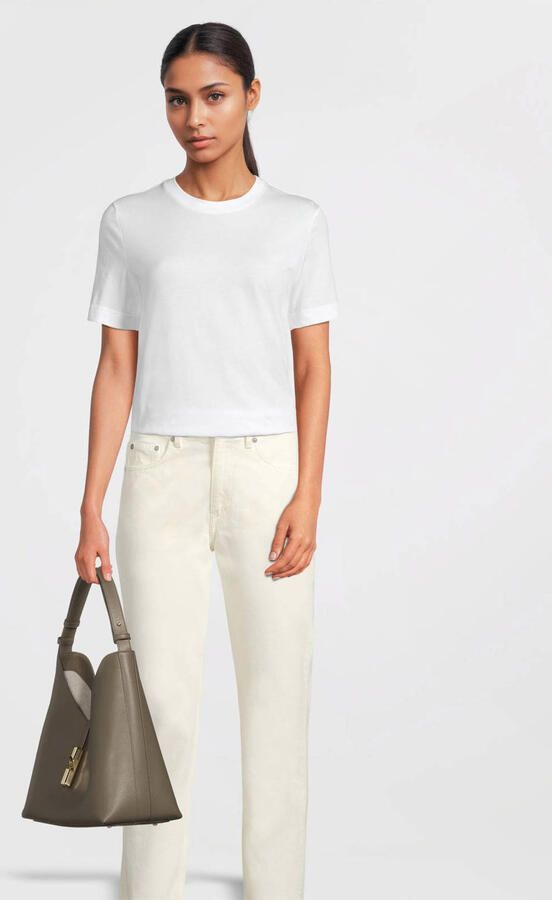 Furla leren schoudertas Goccia M olijfgroen - Foto 2