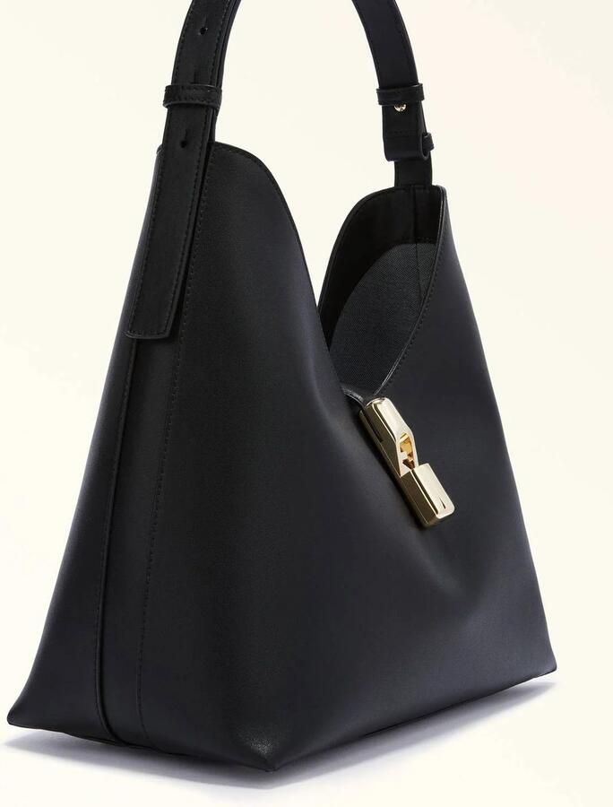 Furla Leren schoudertas met metalen logo Black Dames - Foto 2