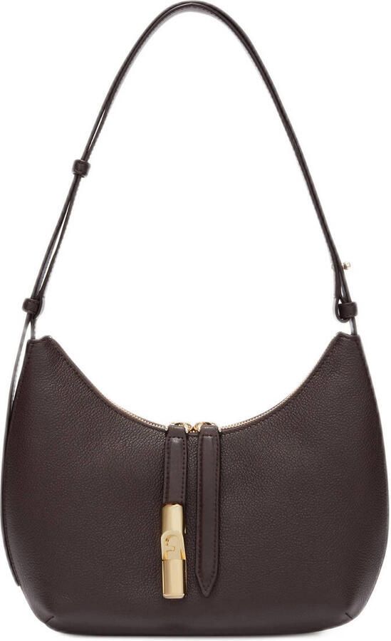 Furla Chocoladebruine Crossbody Tas met Cilinderlogo Brown Dames - Foto 3