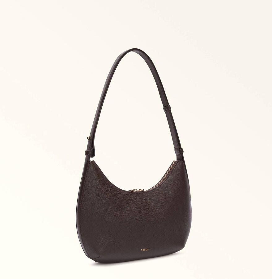 Furla Chocoladebruine Crossbody Tas met Cilinderlogo Brown Dames - Foto 2