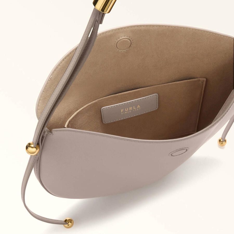 Furla leren schoudertas Moonstone beige - Foto 2
