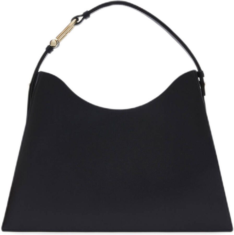 Furla leren schoudertas Nuvola L zwart