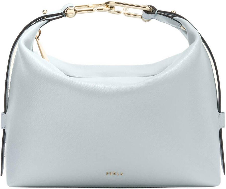 Furla leren schoudertas Tonie M lichtblauw