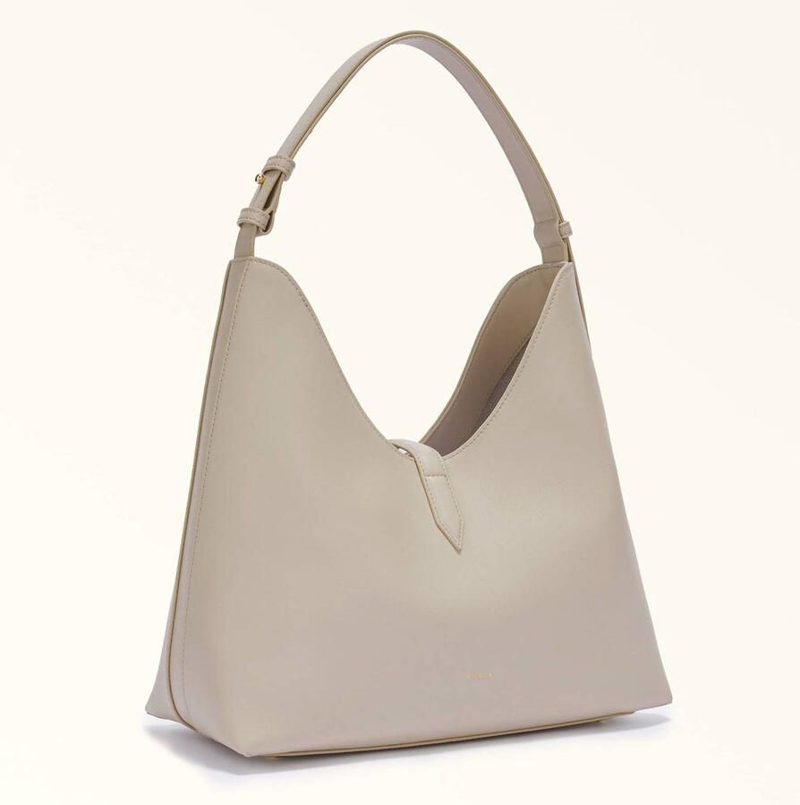 Furla Zachte en gedestructureerde hobo-tas Beige Dames - Foto 2